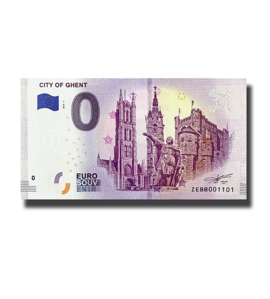 0 Euro Souvenir Banknote City of Ghent Belgium ZEBB 2019-1