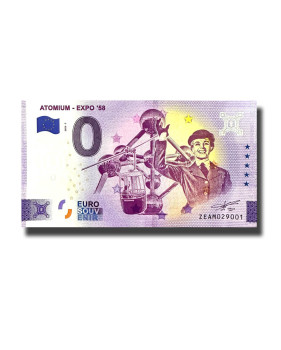 0 Euro Souvenir Banknote Atomium - Expo '58 Belgium ZEAM 2022-3