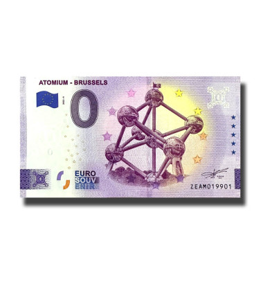 0 Euro Souvenir Banknote Atomium - Brussels Belgium ZEAM 2022-4