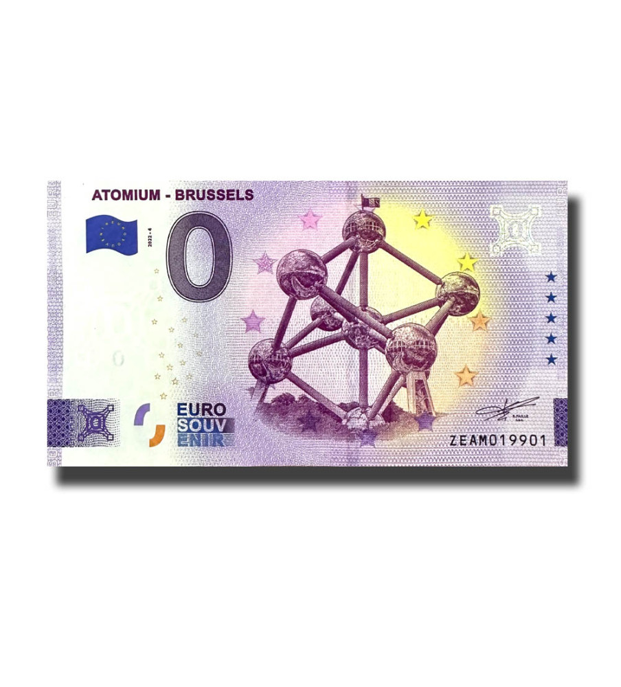0 Euro Souvenir Banknote Atomium - Brussels Belgium ZEAM 2022-4