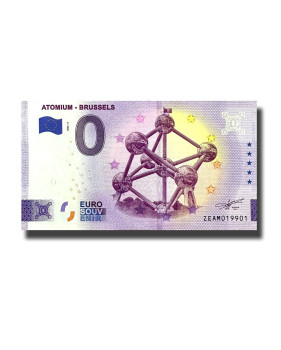 0 Euro Souvenir Banknote Atomium - Brussels Belgium ZEAM 2022-4