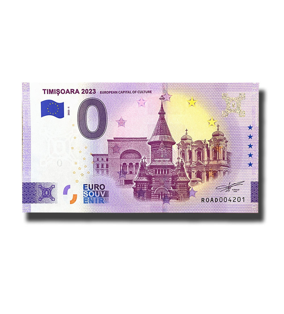 0 Euro Souvenir Banknote Timisoara 2023 Romania ROAD 2022-1