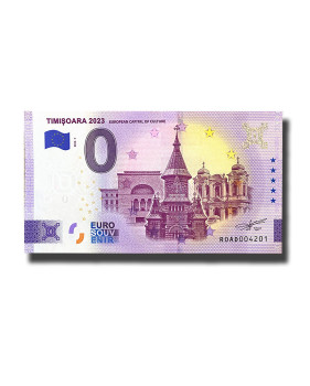 0 Euro Souvenir Banknote Timisoara 2023 Romania ROAD 2022-1