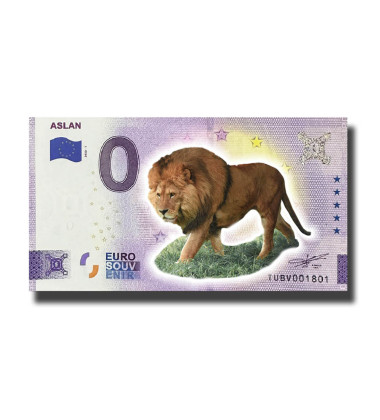 0 Euro Souvenir Banknote Aslan Colour Turkey TUBV 2022-1