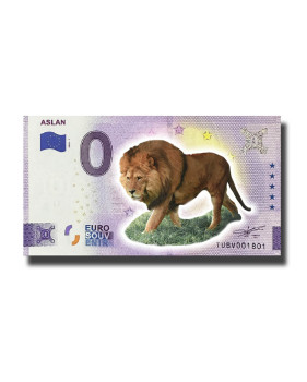 0 Euro Souvenir Banknote Aslan Colour Turkey TUBV 2022-1