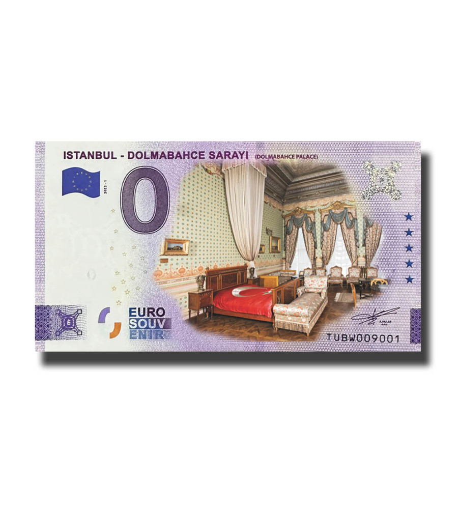 0 Euro Souvenir Banknote Istanbul Dolmabahce Sarayi Colour Turkey TUBW 2022-1