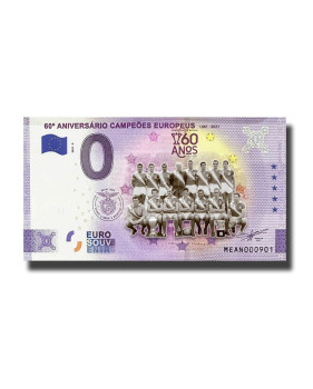 0 Euro Souvenir Banknote 60 Aniversario Campeoes Europeus Colour Portugal MEAN 2021-9