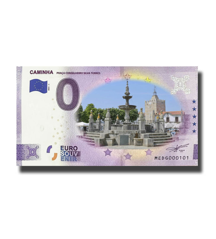 0 Euro Souvenir Banknote Caminha Colour Portugal MEDG 2021-1
