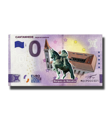 0 Euro Souvenir Banknote Cantanhede Colour Portugal MECP 2022-1