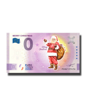 0 Euro Souvenir Banknote Merry Christmas Colour Netherlands PEBD 2022-3