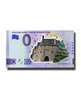 0 Euro Souvenir Banknote Schloss Burg - Frohe Weihnachten Merry Christmas Colour Germany XEJG 2022-16