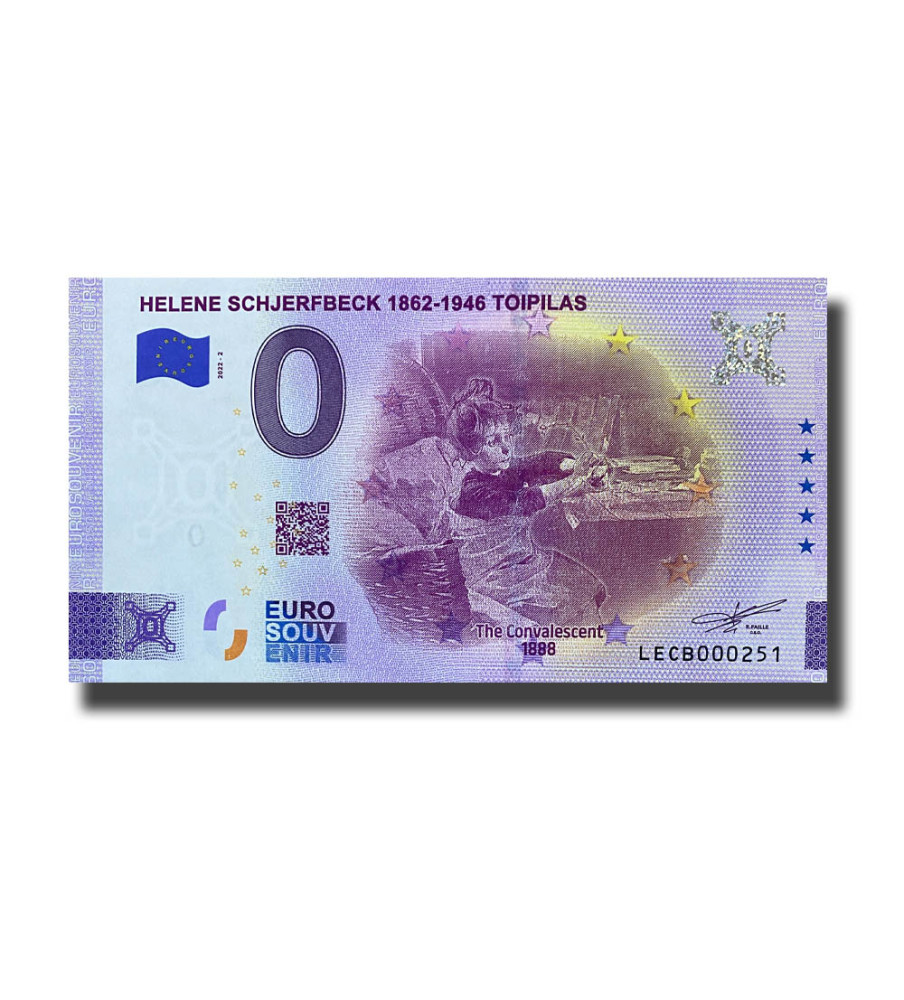 0 Euro Souvenir Banknote Helene Schjerfbeck 1862-1946 Toipilas Finland LECB 2022-2