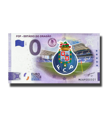 0 Euro Souvenir Banknote FCP - Estadio Do Dragao Colour Portugal MEAP 2022-6
