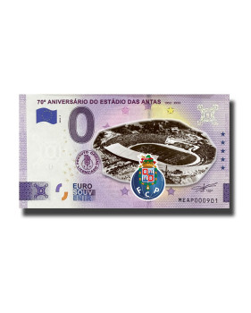 0 Euro Souvenir Banknote 70 Aniversario Do Estadio Das Antas Colour Portugal MEAP 2022-7