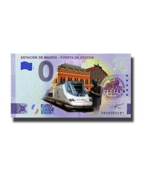 0 Euro Souvenir Banknote Estacion De Madrid - Puerta De Atocha Colour Spain VEGD 2022-1