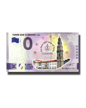 0 Euro Souvenir Banknote Torre Dos Clerigos Colour Portugal MEDM 2022-2