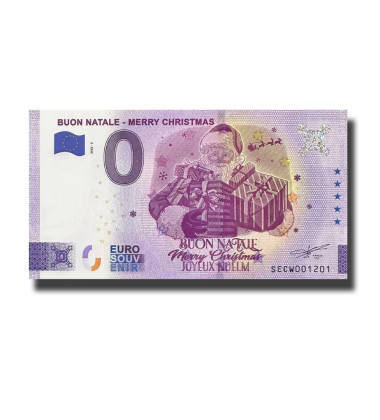 0 Euro Souvenir Banknote Buon Natale - Merry Christmas Italy SECW 2022-3