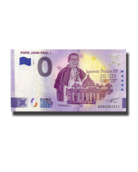 0 Euro Souvenir Banknote Pope John Paul I Italy SEEK 2022-4