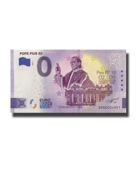 0 Euro Souvenir Banknote Pope Pius XII Italy SEEK 2022-7