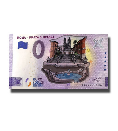 0 Euro Souvenir Banknote Roma - Piazza Di Spagna Colour Italy SEEG 2022-1