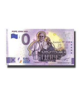 0 Euro Souvenir Banknote Pope John XXIII Colour Italy SEEK 2022-6