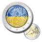 2 Euro Coloured Coin 2022 Estonia Slava Ukraini - Glory to Ukraine