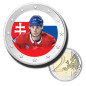 2 Euro Coloured Coin Juraj Slafkovsky - Slovakia Hockey Star