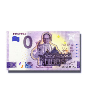 0 Euro Souvenir Banknote Pope Pius XI Colour Italy SEEK 2022-8