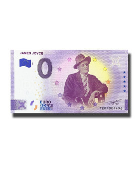 0 Euro Souvenir Banknote James Joyce Ireland TEBP 2022-1
