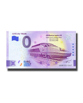 0 Euro Souvenir Banknote Cite Du Train France UEBY 2022-3