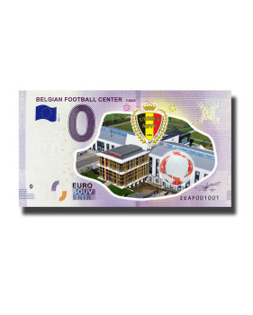 0 Euro Souvenir Banknote Belgian Football Center Tubize Colour Belgium ZEAF 2018-1