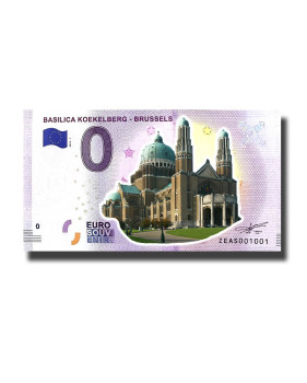 0 Euro Souvenir Banknote Basilica Koekelberg - Brussels Colour Belgium ZEAS 2018-1