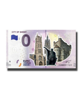 0 Euro Souvenir Banknote City of Ghent Colour Belgium ZEBB 2019-1