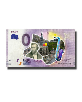 0 Euro Souvenir Banknote Dinant - Adolphe Sax Colour Belgium ZEBC 2019-1