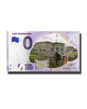 0 Euro Souvenir Banknote Fort Breendonk Colour Belgium ZENS 2020-2