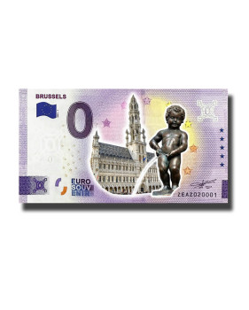 0 Euro Souvenir Banknote Brussels Colour Belgium ZEAZ 2022-1
