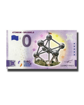 0 Euro Souvenir Banknote Atomium - Brussels Colour Belgium ZEAM 2022-4