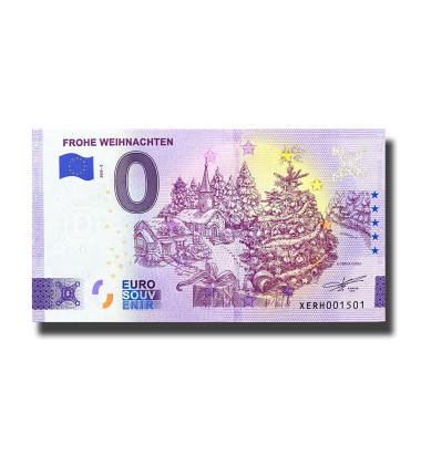 0 Euro Souvenir Banknote Frohe Weihnachten Germany XERH 2022-2 Merry Christmas