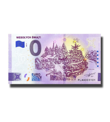 0 Euro Souvenir Banknote Wesolych Swiat! Poland PLAH 2022-3