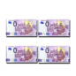 0 Euro Souvenir Banknote Thematic Merry Christmas in Europe 2022 - Set of 4
