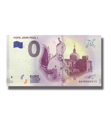 0 Euro Souvenir Banknote Thematic Catholic Popes Germany Set XEF 2019 - Set of 4