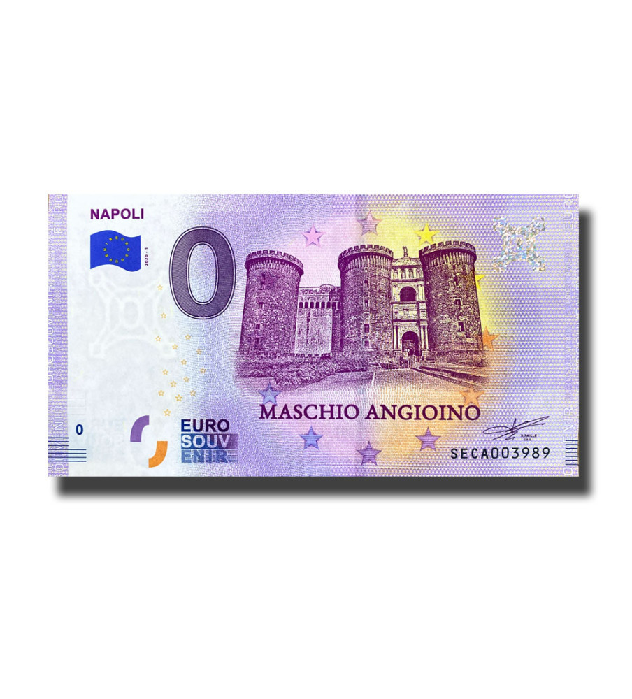 0 Euro Souvenir Banknote Napoli Maschio Angioino Italy SECA 2020-1