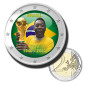 2 Euro Coloured Coin Pele Brazil 2022