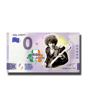 0 Euro Souvenir Banknote Phil Lynott - Irish Rock Legend Colour Ireland TEBQ 2022-1