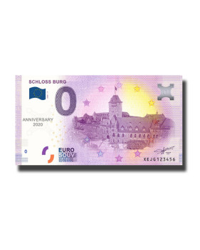 Anniversary 0 Euro Souvenir Banknote Schloss Burg Germany XEJG 2020-11