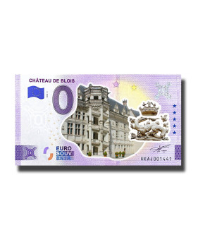 0 Euro Souvenir Banknote Chateau De Blois Colour France UEAJ 2022-5