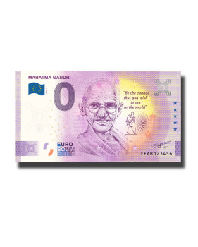 0 Euro Souvenir Banknote Mahatma Gandhi India Malta FEAB 2023-2