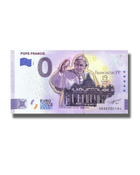 0 Euro Souvenir Banknote Pope Francis Colour Italy SEEK 2022-1