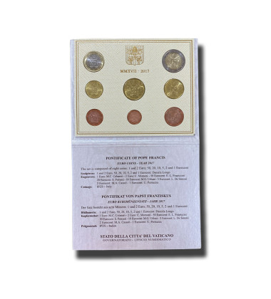 2017 Vatican Euro Coin Year Set