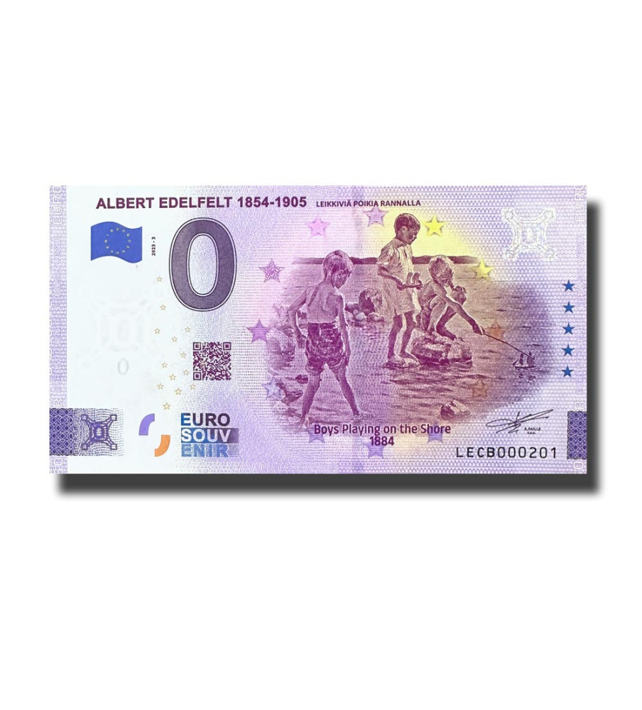 0 Euro Souvenir Banknote Albert Edelfelt 1854-1905 Finland LECB 2023-3